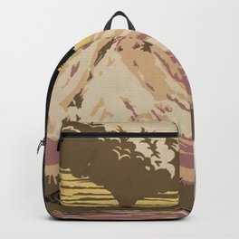 Mountain Wildcat Fish Design Backpack