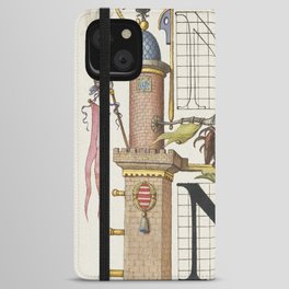 Vintage calligraphic poster 'N' iPhone Wallet Case