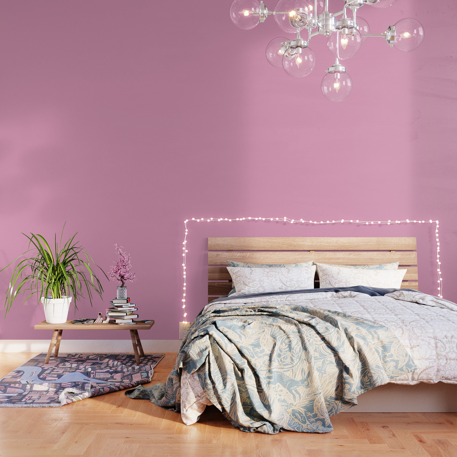 Prism Pink Solid Colour Wallpaper By Koovox Society6