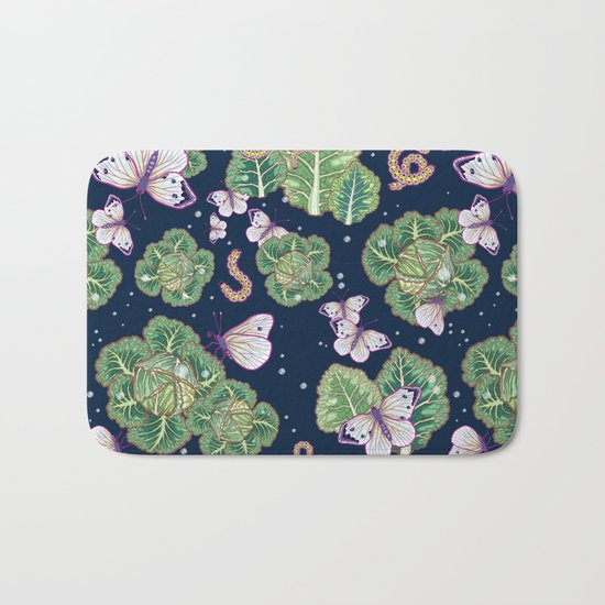 mischief in the garden Bath Mat