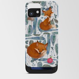 Fox family in the wild iPhone Card Case