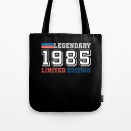 1985 Tote Bag | Legends 1985, Birthday Party, Graphicdesign, 1985, Gifts, Present, Anniversary, Born, Birthday, Age Group 