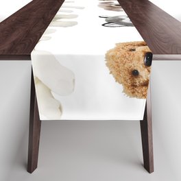 Fluffy Puppy Dog Kids Pattern Table Runner