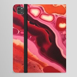 Orange and pink fluid abstract painting iPad Folio Case