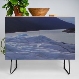 Argentina Photography - Snowy Mountain By The Cold Sea Credenza