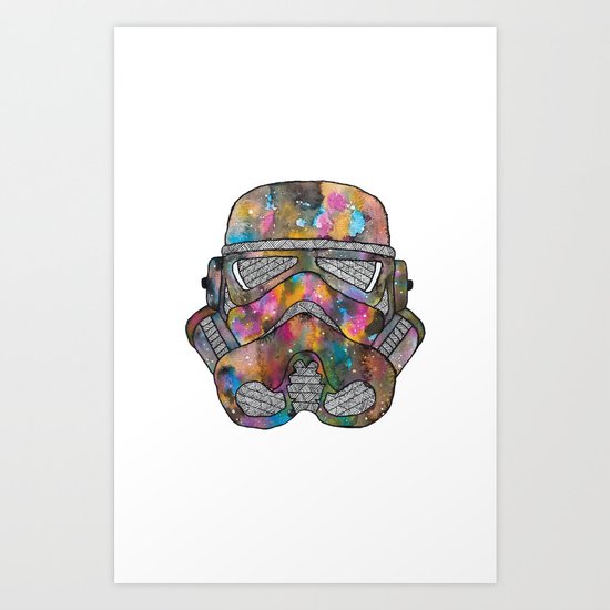 Stormtrooper Galaxy Art Print