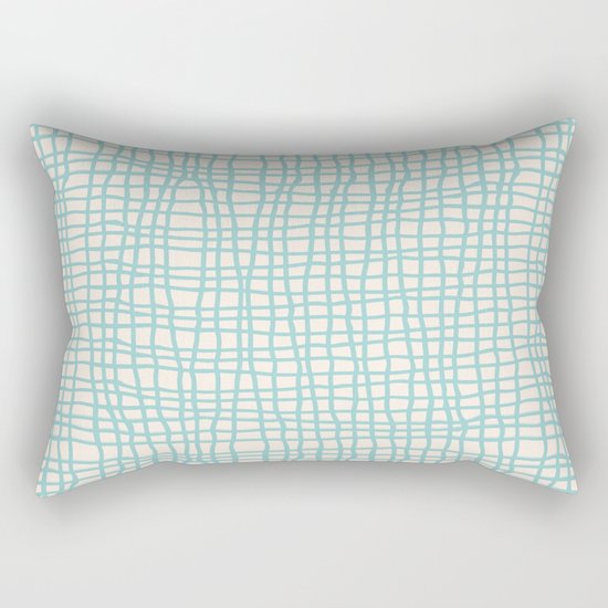 Blue Scribbles Pattern 06 Rectangular Pillow