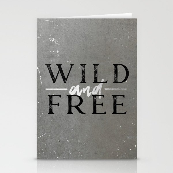 Wild and Free Silver Stationery Cards