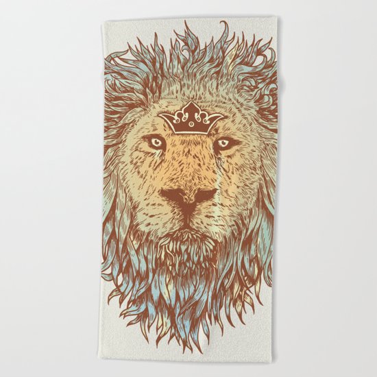 The Blue-Blooded and the Brave Beach Towel