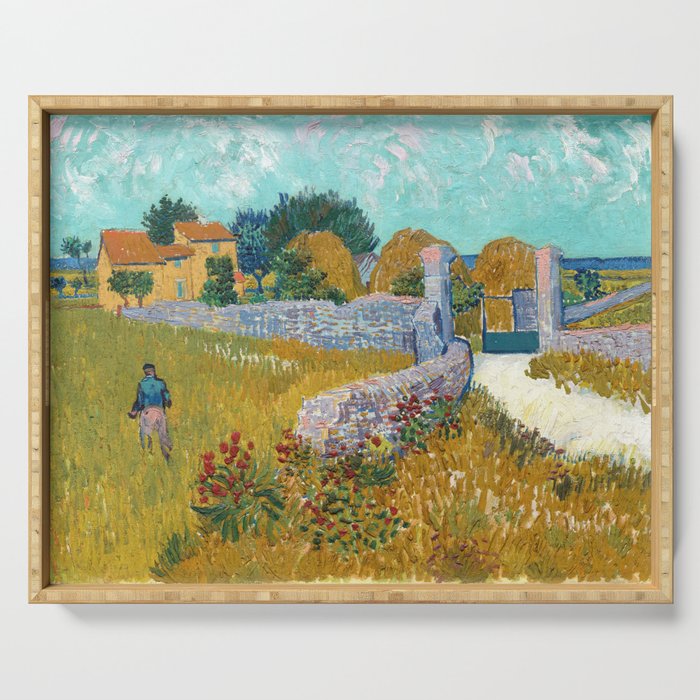 Vincent van Gogh "Farmhouse in Provence" Serving Tray