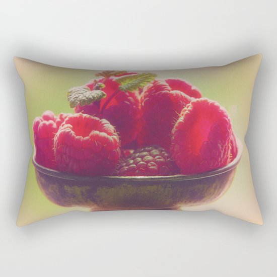 Raspberries fruit enjoyment Rectangular Pillow