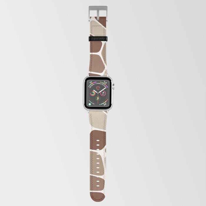 Abstract Shapes 207 in Terracotta and Beige Apple Watch Band