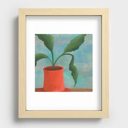 Terracotta Houseplant Recessed Framed Print