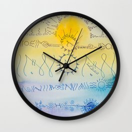 Light Language - Water Earth, Codes of the Ocean; Codes of the Sun Wall Clock