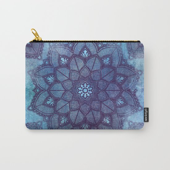 Cloudy Blue Mandala Carry-All Pouch