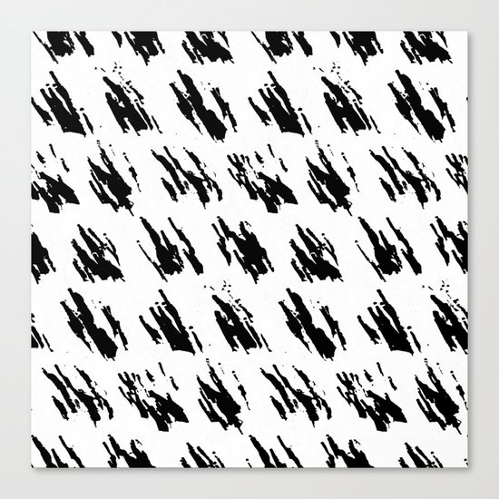 Polka Splotch Black Ink on Paper Canvas Print