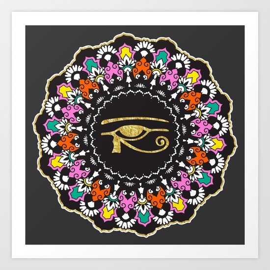 Eye of Horus Mandala Art Print