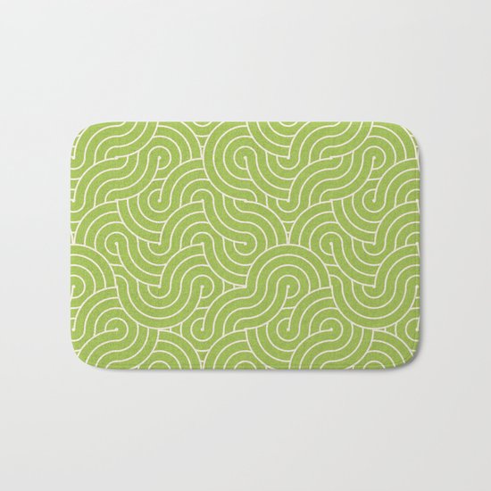 SWIRL / green tea Bath Mat