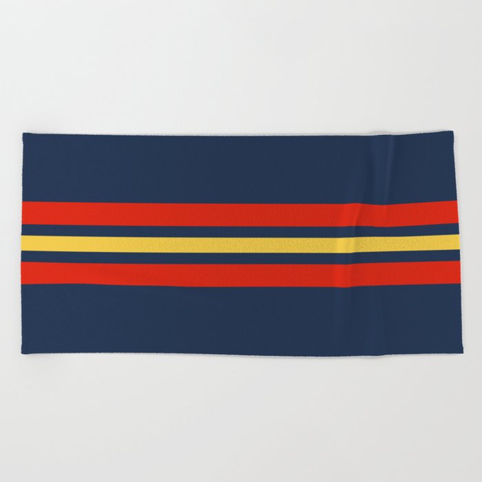Akkorokamui - Classic Vintage Style Retro Stripes Beach Towel