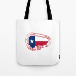 Texas Flag Climbing Carabiner Tote Bag