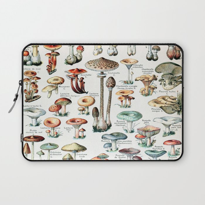 Adolphe Millot - Champignons pour tous - vintage poster Laptop Sleeve