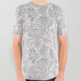 Hand drawn Chintz Floral Pattern All Over Graphic Tee