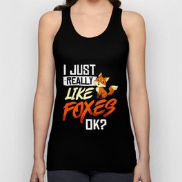 Red Foxes Fennec Fox Animal Funny Cute Unisex Tank Top