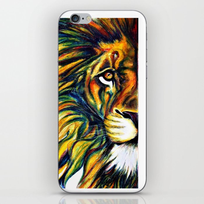 Lion half face in Color iPhone Skin