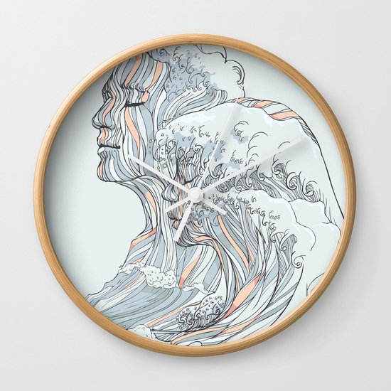 BREATHE DEEPLY Wall Clock