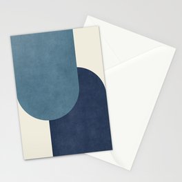 Halfmoon Colorblock - Blue Stationery Card