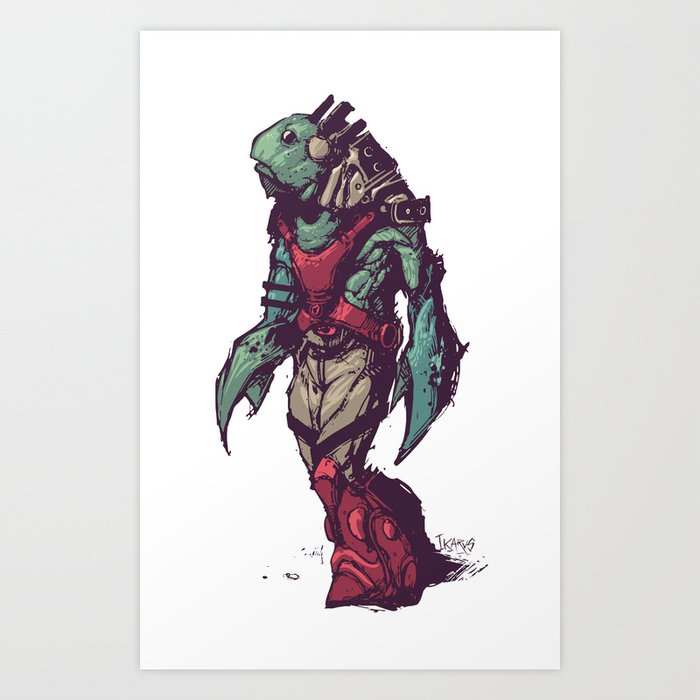 The Fishman Art Print By Enrique Figueroa 