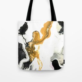 Black white and gold Tote Bag