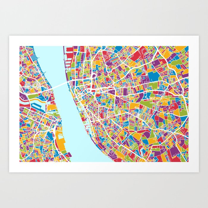 Liverpool England Street Map Art Print By Artpause Society6