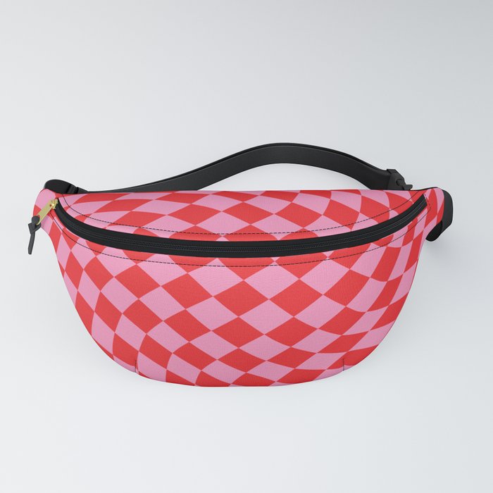 Pink & Red Checker Fanny Pack