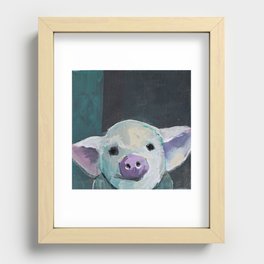 Tiny Pig Recessed Framed Print