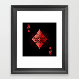 Diamond Poker Ace Casino Framed Art Print