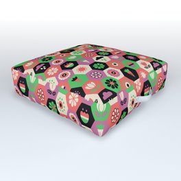 Bloom Garden - Hexagon Tile Outdoor Floor Cushion