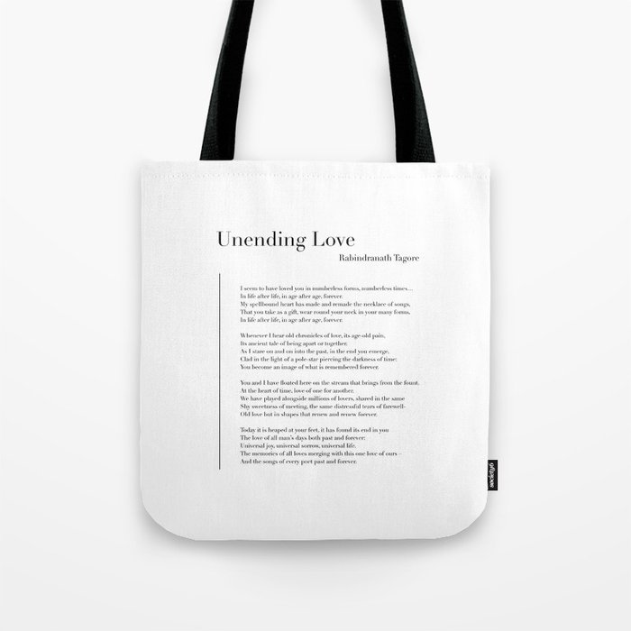 Unending Love by Rabindranath Tagore   Tote Bag