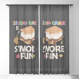 Second Grade Is S'more Fun Sheer Curtain