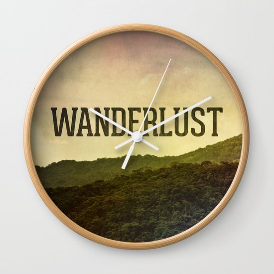 Wanderlust I Wall Clock