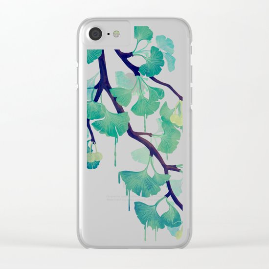O Ginkgo (in Green) Clear iPhone Case