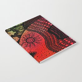 We Could All Use a Little Bit of Meditation (black-red-green) Notebook
