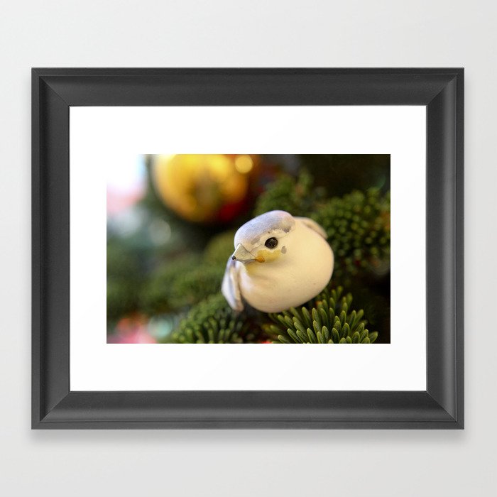 Christmas bird Framed Art Print