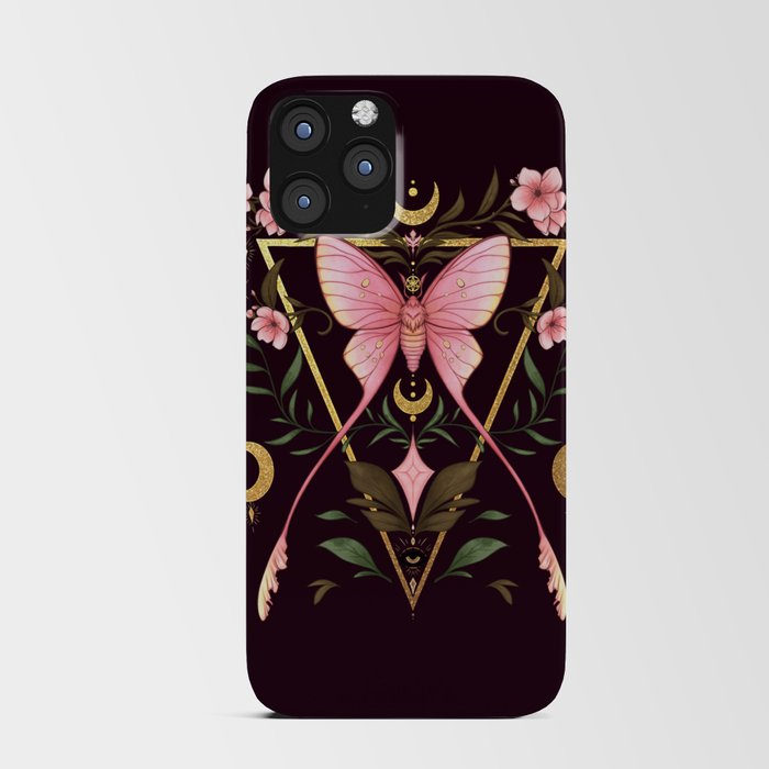 Pink Silk Moth iPhone Card Case
