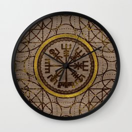 Vegvisir. The Magic Navigation Viking Compass Wall Clock