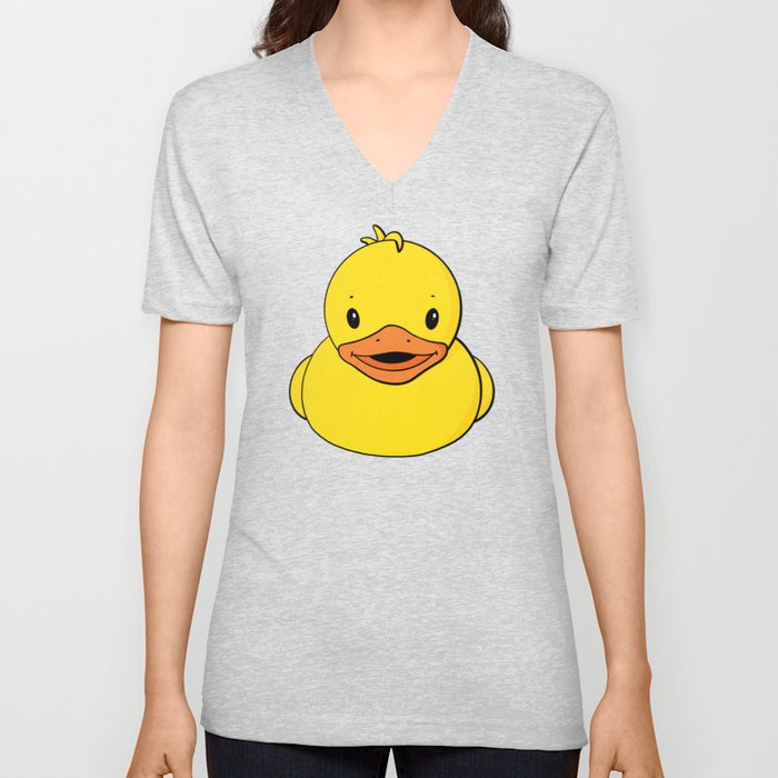Basic Rubber Duck V Neck T Shirt