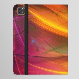 yellow abstract fractal background 3d rendering iPad Folio Case