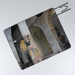 Religious Medieval Paintings, Saint Francis Church, Narni, Italy Picnic Blanket