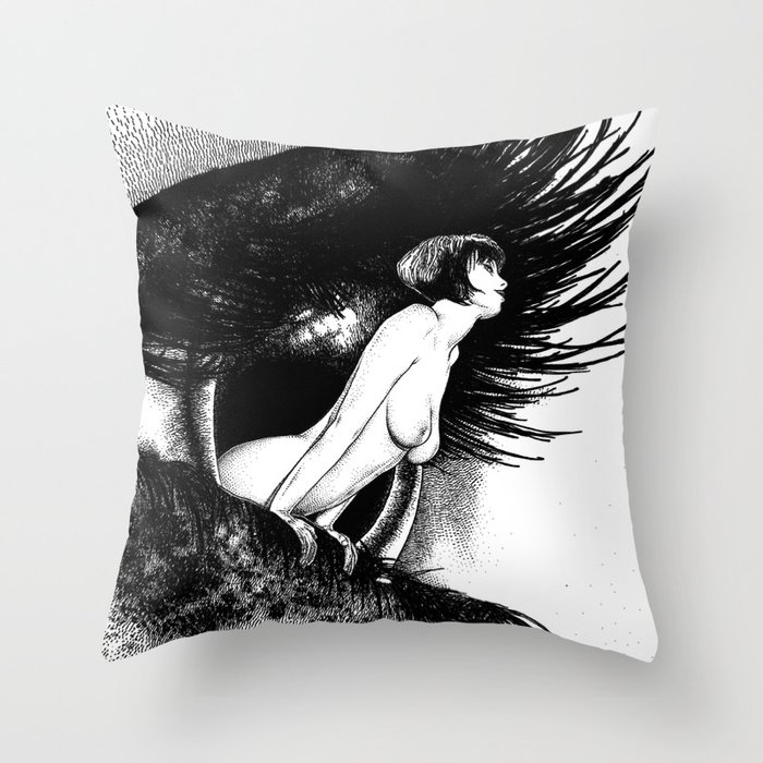 asc 602 - La spectatrice (Valentina at the gallery) Throw Pillow