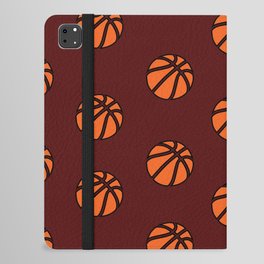 Red Basketball Lover Sports Fan Print Pattern iPad Folio Case